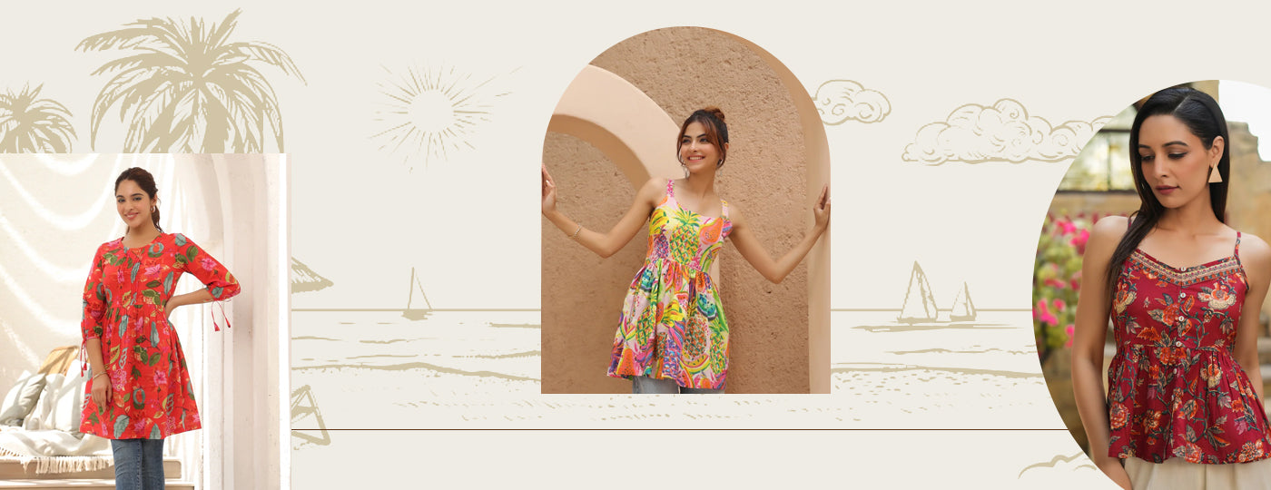 How to Style a Kurti for a Beach Vacation Look? – Rain & Rainbow