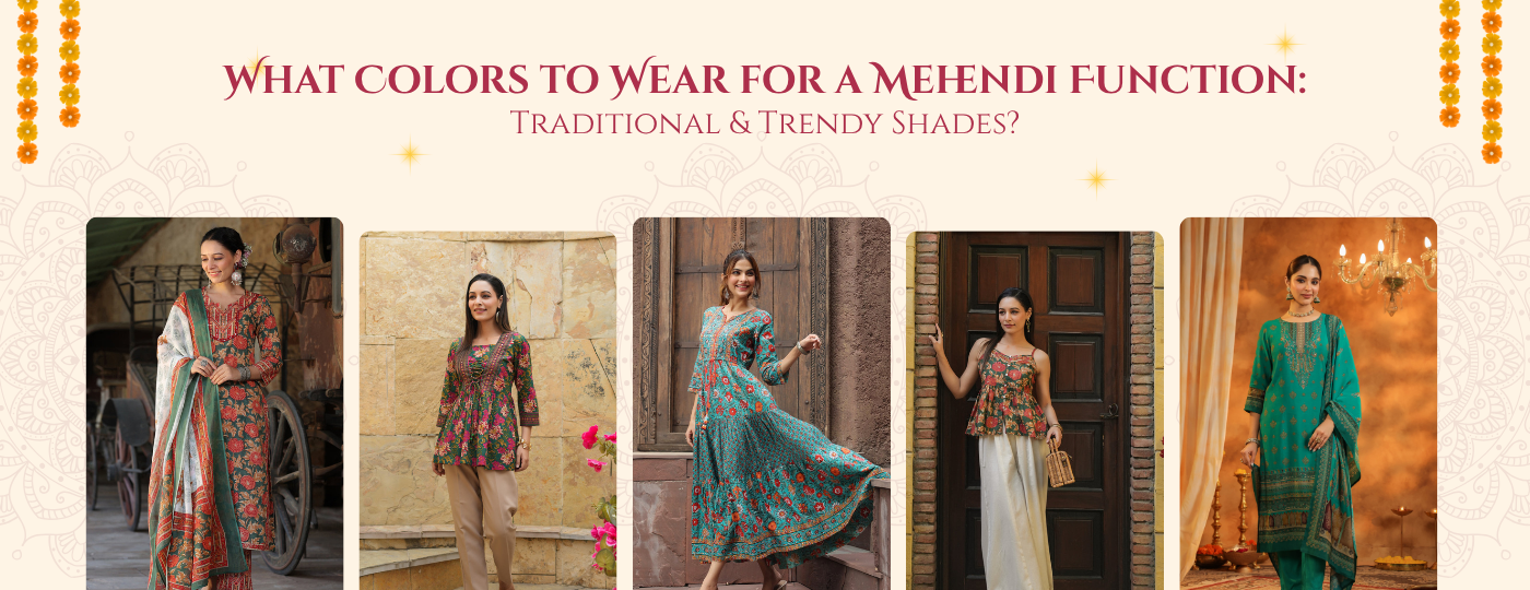 Best Mehendi Function Colors to Wear | Rain & Rainbow