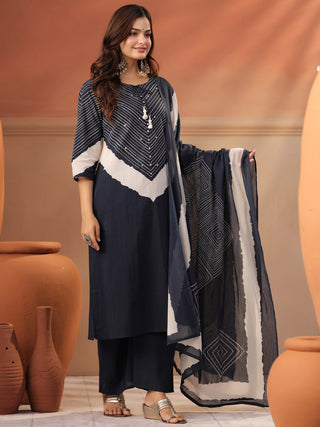 Women Ethnic Motifs Printed Regular Pure Cotton Kurta with Palazzos & With Dupatta
