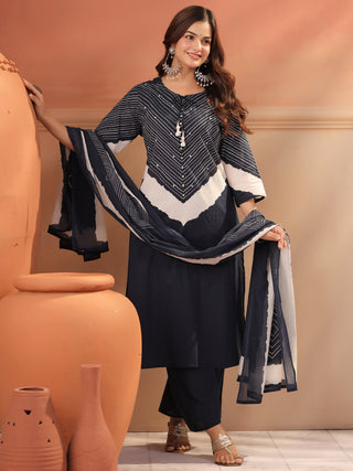 Women Ethnic Motifs Printed Regular Pure Cotton Kurta with Palazzos & With Dupatta