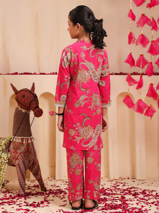 Girls Ethnic Motifs Printed Cord Set