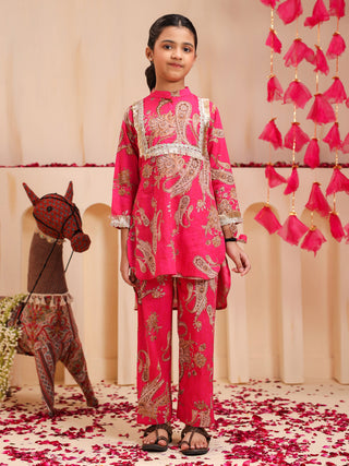 Girls Ethnic Motifs Printed Cord Set