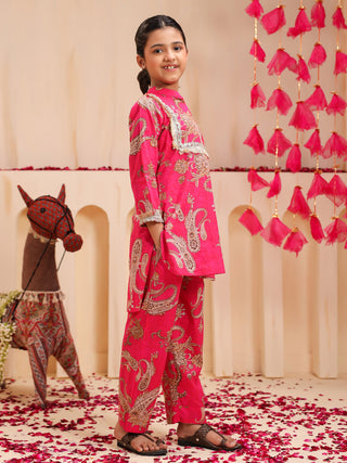 Girls Ethnic Motifs Printed Cord Set