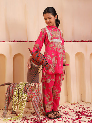 Girls Ethnic Motifs Printed Cord Set