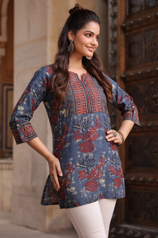 Floral Print Cotton Top