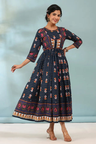 Women Printed Pure Cotton Ethnic Dresses