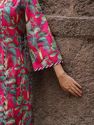 Floral Printed Regular Pure Cotton Kurta & Trousers