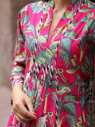 Floral Printed Regular Pure Cotton Kurta & Trousers