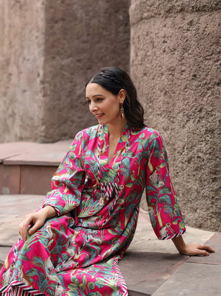 Floral Printed Regular Pure Cotton Kurta & Trousers