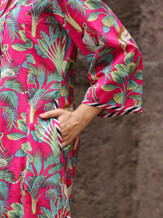 Floral Printed Regular Pure Cotton Kurta & Trousers