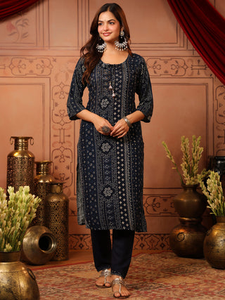 Women Ethnic Motifs Printed Regular Kurta with Trousers & With Dupatta Set
