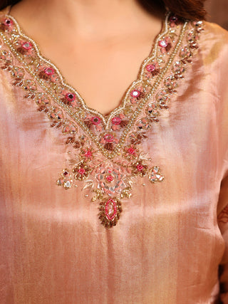 Women Ethnic Motifs Printed Regular Beads and Stones Kurta with Trousers & With Dupatta