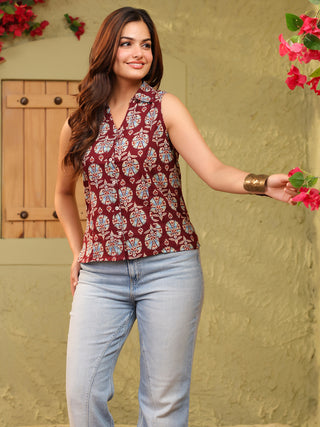 Print Ethnic Cotton Top