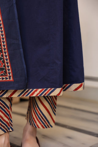 Blue Solid 3-Piece Kurta Set