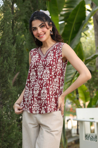 Print Cotton Top