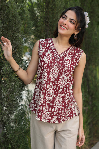 Print Cotton Top