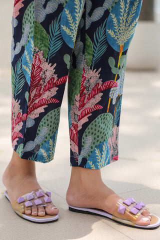 Tropical Printed Pure Cotton Tunic & Trouser