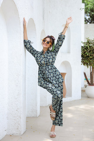 Printed Pure Cotton Tunic & Trousers