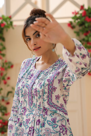 Floral Print Cotton Top