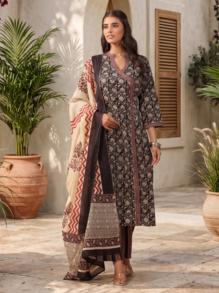 Black Printed Gota Patti 3-Piece Kurta Set