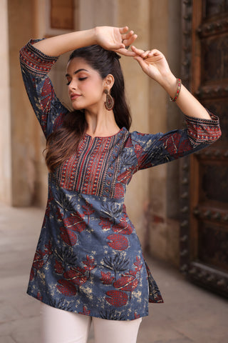 Floral Print Cotton Top