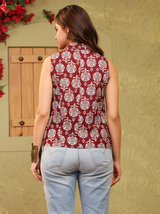Print Ethnic Cotton Top