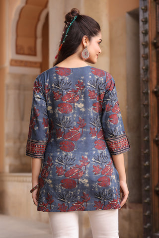 Floral Print Cotton Top