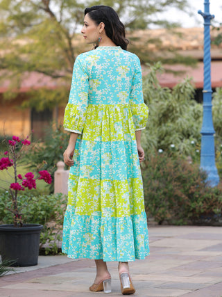 Women Printed Flared Sleeves Anarkali Kurta