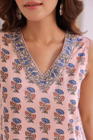 Floral Print Cotton Top