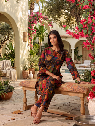 Printed Pure Cotton Tunic With Trouser