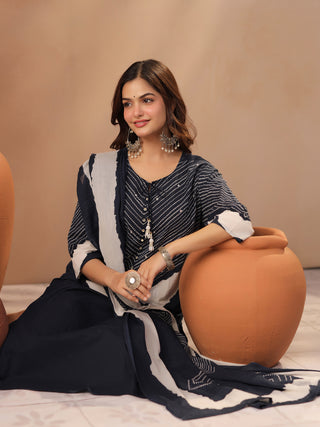Women Ethnic Motifs Printed Regular Pure Cotton Kurta with Palazzos & With Dupatta