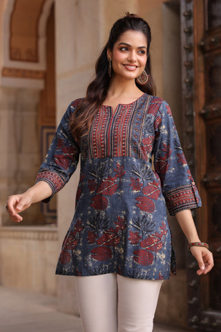 Floral Print Cotton Top