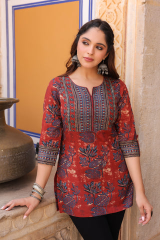 Floral Print Cotton Top