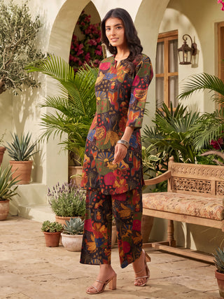 Printed Pure Cotton Tunic With Trouser