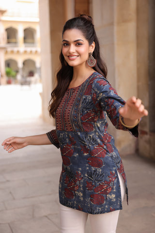 Floral Print Cotton Top