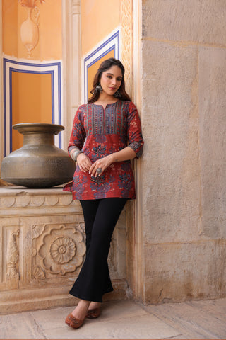 Floral Print Cotton Top