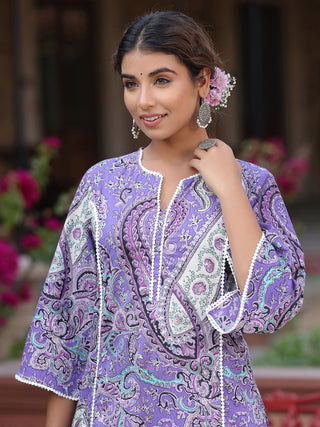 Womens Paisley Printed Kurta