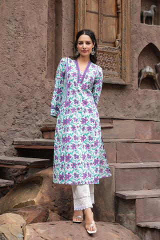 Blossom print kurta
