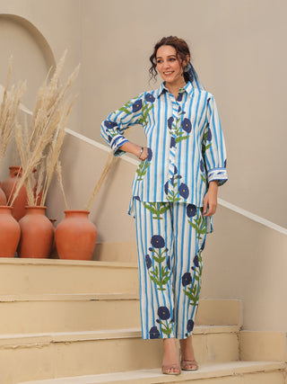 Blue cotton co-ord set