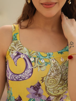 Breathable Cotton Ethnic Dress