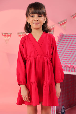 Breathable pure cotton dress for young girls