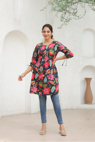 Casual Navy Blue Tunic
