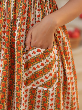 Casual ethnic cotton dress