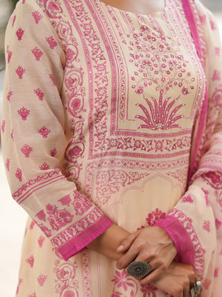 Casual ethnic pink kurta set