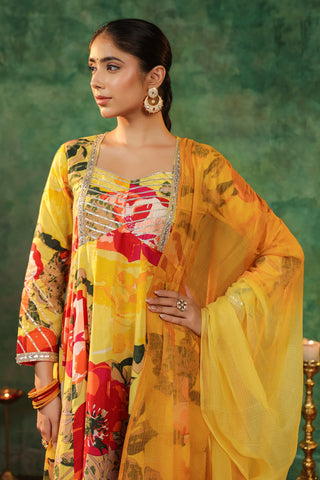 Casual floral cotton kurta set