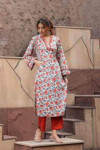 Casual floral kurta