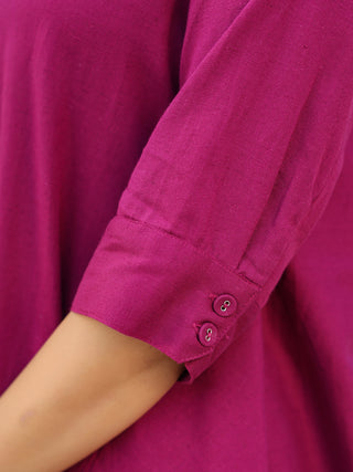Casual magenta shirt women