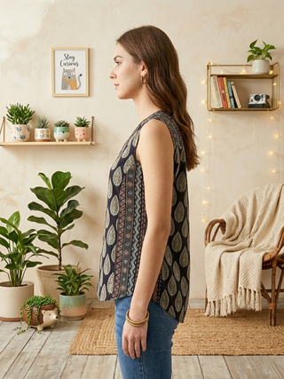 Casual printed cotton top for everyday wear