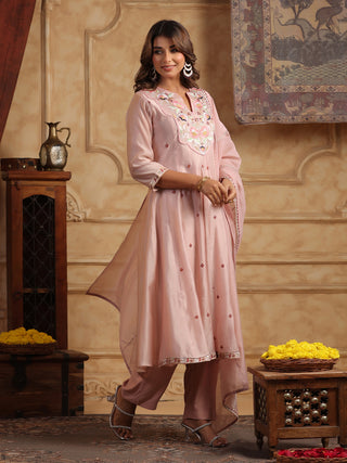 Chanderi cotton kurta set