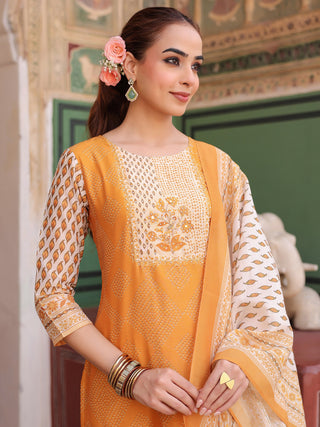 Chanderi kurta set with dupatta